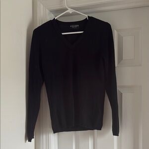Black V-Neck Cashmere Sweater